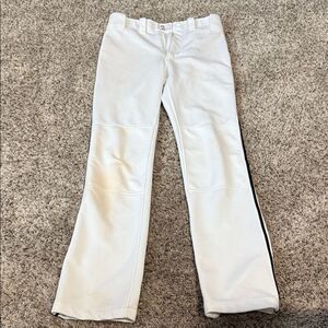 Mizuno Youth Premier Pro Pant G2 Baseball Pants White Black Stripe YXL 28-30